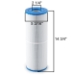 107092 FILTER, 75 SQFT, CARTRIDGE: Measure Your Filter Carefully! Filters Are Non-Refundable & Non-Returnable! - 107092