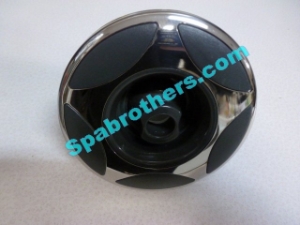 107976 Has replaced Parts #109110 and #107956  – Vita Spa 400 Series 5-Spoke Directional Stainless Steel Jet (OEM Replacement, Chrome with Dark Gray 3-Spoke Design) for 2009+ MAAX® hot tubs. 