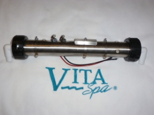 Part #411102-Repl – Vita Spa Vertical Heater Replacement (220V, 4 kW) for low-flow Vita Spa systems, OEM electronic part (non-returnable)  411102-Repl Vita Spa Vertical Heater Replacement Option 4 KW 220 Volt, 411102 Vita Spa vertical heater, Thermcore , Global Heating, Therm Products, Lo Flow Heater, 4KW, 240V,  DM Industries, Vita Spas, 411087, 411102, 30411102, E24000127ET, FloThru, Universal, 15 inch, 2 inch, 230 volts, 4 kW